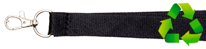 Laccetto sostenibile nero 20 mm
