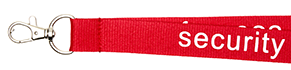 Piatto 20 mm rosso con stampa SECURITY