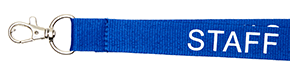 Piatto 20 mm blu con stampa STAFF