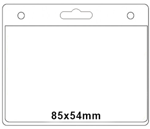 Custodia in plastica 85mm x 54mm