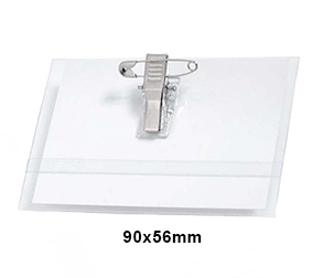 Porta badge con spilla di sicurezza 90 x 56 mm
