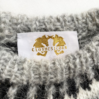 Etichette con nome intessuto personalizzate con il tuo logo