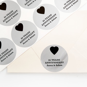 Adesivi personalizzati in argento