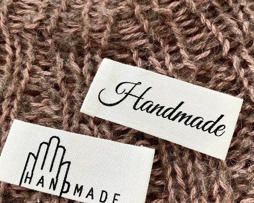 Etichette in cotone stampate