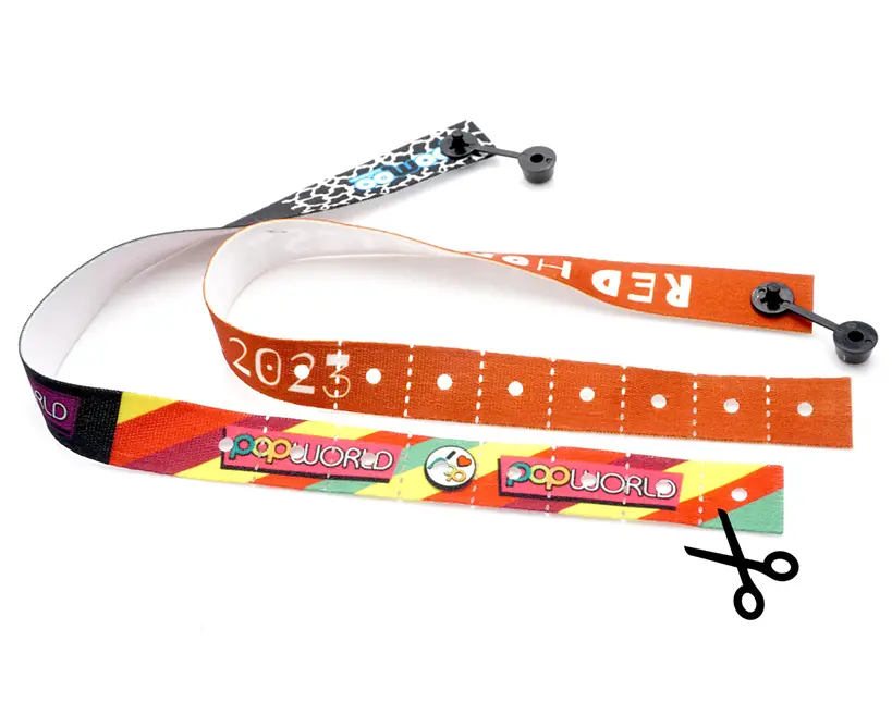 braccialetti per eventi con chiusura a scatto