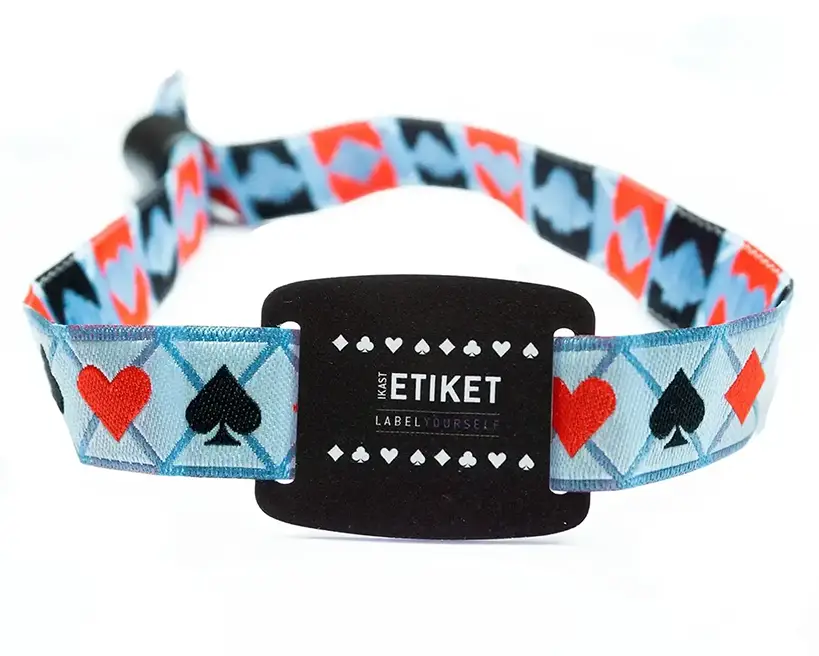 Braccialetti per festival con RFID e slider rigido in PVC.