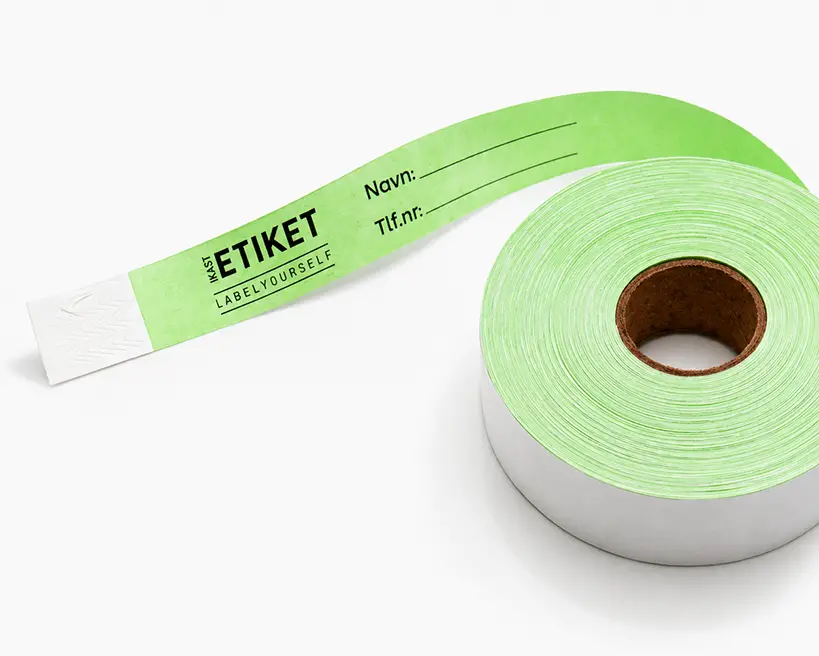 Braccialetti in carta in rotolo per dispenser