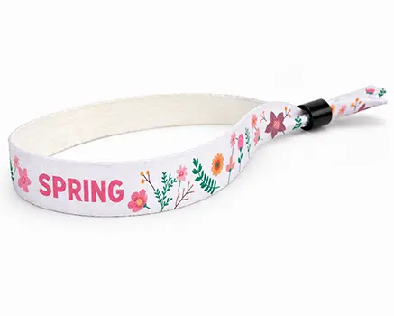 Braccialetti in tessuto per eventi con fiori