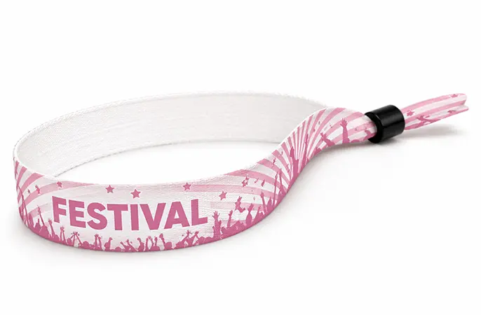 Braccialetti in tessuto per eventi party rosa