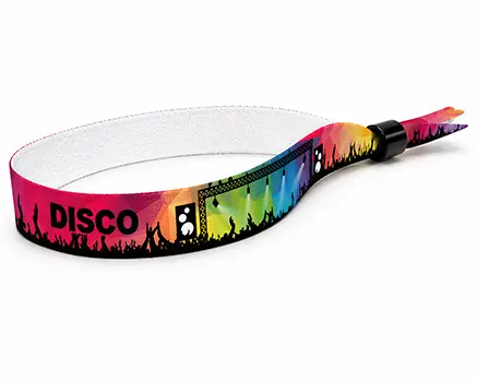 Braccialetti in tessuto per eventi festivi multicolore