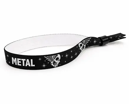 Braccialetti in tessuto per eventi per festival metal