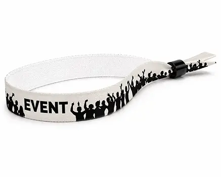 Braccialetti in tessuto per eventi crowd neri