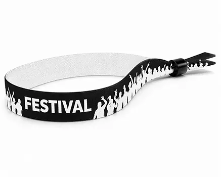 Braccialetti in tessuto per eventi crowd bianchi