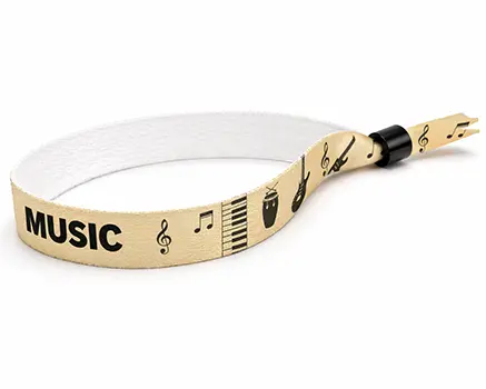 Braccialetti in tessuto per eventi beige per festival musicali