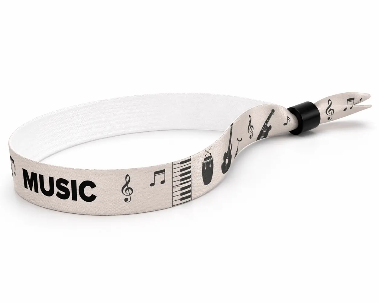 Braccialetti in tessuto per eventi color sabbia per festival musicali