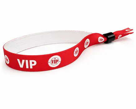 Braccialetti in tessuto per eventi VIP rossi