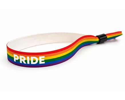 Braccialetti in tessuto per eventi Pride – crea il tuo braccialetto con arcobaleno