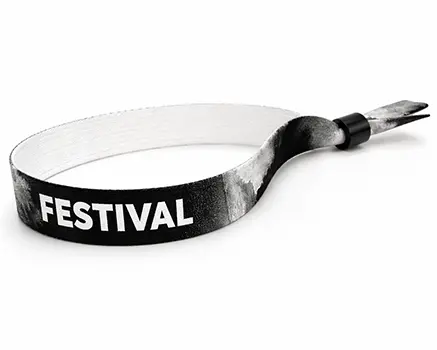 Braccialetti in tessuto per eventi tie-dye neri