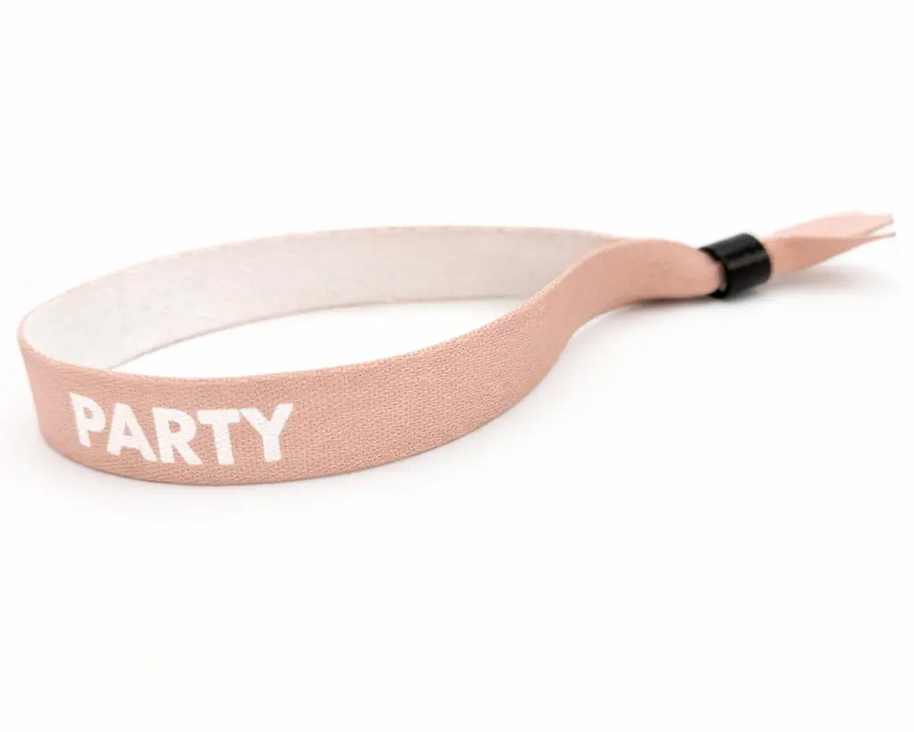 Braccialetti in tessuto per eventi rosé