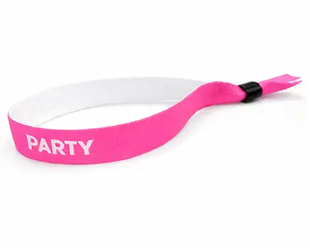 Braccialetti in tessuto per eventi rosa