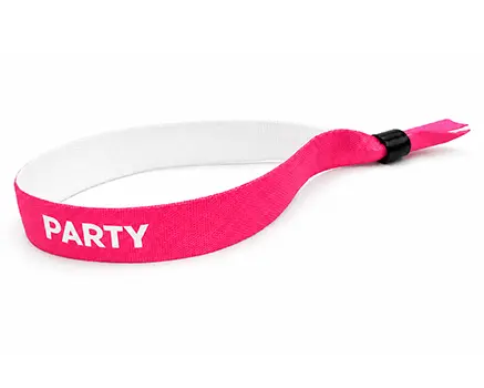 Braccialetti in tessuto per eventi magenta