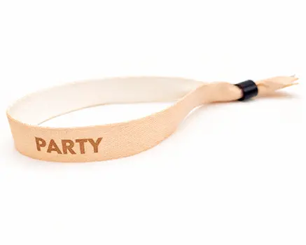 Braccialetti in tessuto per eventi color nude