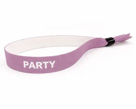 Braccialetti in tessuto per eventi grigio-viola