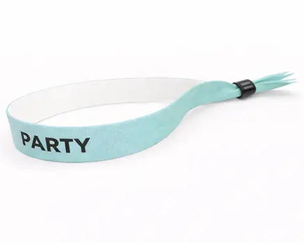Braccialetti in tessuto per eventi azzurro chiaro