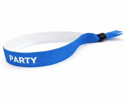Braccialetti in tessuto per eventi blu