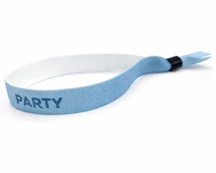 Braccialetti in tessuto per eventi blu colomba