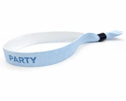 Braccialetti in tessuto per eventi azzurro baby