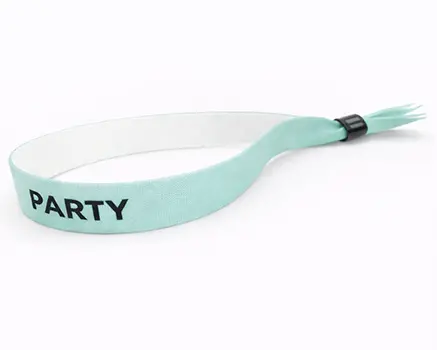 Braccialetti in tessuto per eventi verde turchese