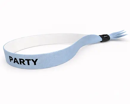 Braccialetti in tessuto per eventi blu-grigio
