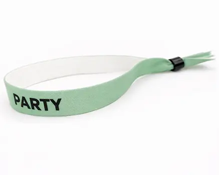 Braccialetti in tessuto per eventi verde chiaro