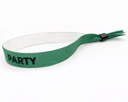 Braccialetti in tessuto per eventi verde muschio