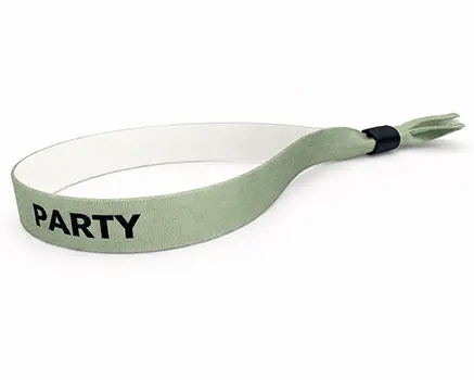 Braccialetti in tessuto per eventi verde salvia
