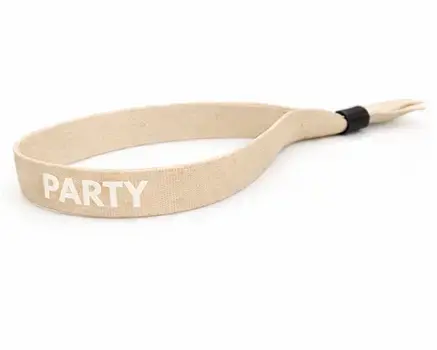 Braccialetti in tessuto per eventi beige